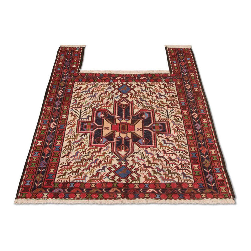 Hedvábný kilim Koberec 95x99cm - béžová