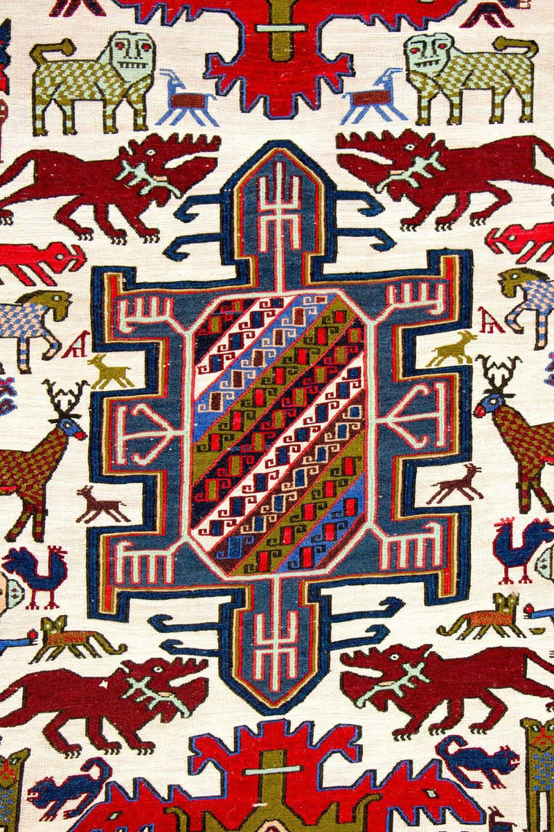 Hedvábný kilim Koberec 118x212cm