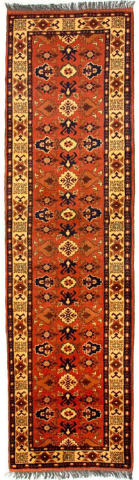 Runner Afghánský koberec - Hatšlu - 305 x 84 cm - oranžová – product image