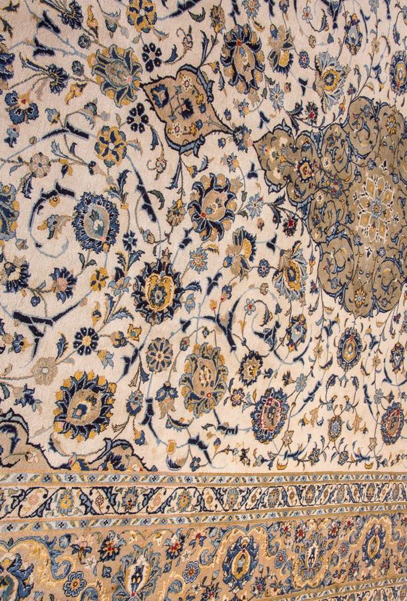 Kashan Koberec 295x415cm - Perský koberec - béžová