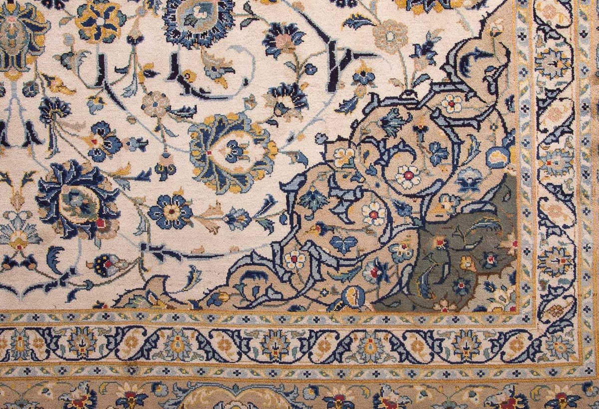 Kashan Koberec 295x415cm - Perský koberec - béžová