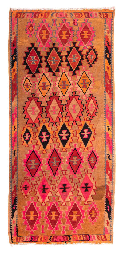 Starý kilim Koberec 145x308cm