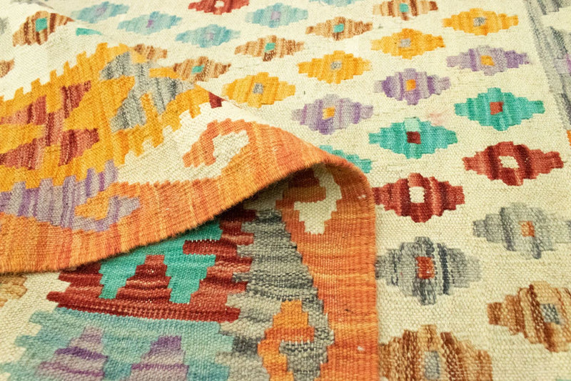 Afghánský kilim Koberec 102x152cm - oranžová