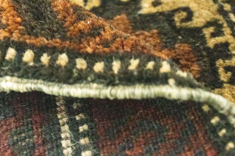 Afghánský koberec čtvercový  - 47 x 41 cm - hnědá