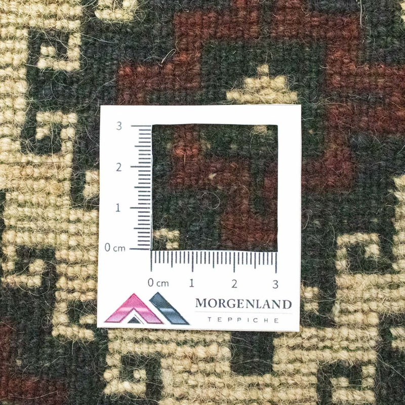 Afghánský koberec čtvercový  - 47 x 41 cm - hnědá