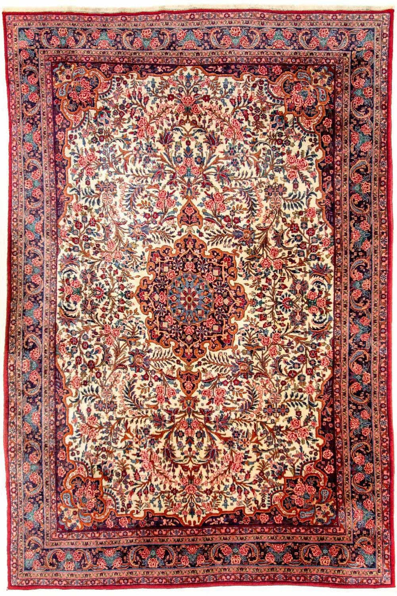 Qom Koberec 213x333cm - Perský koberec - béžová