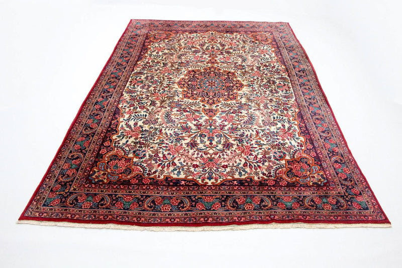 Qom Koberec 213x333cm - Perský koberec - béžová