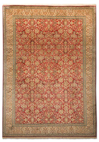 Hedvábný koberec - Kašmírské hedvábí - 311 x 211 cm - červená – product image