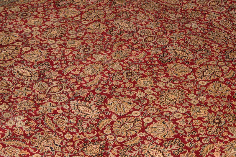 Hedvábný koberec - Kašmírské hedvábí - 311 x 211 cm - červená