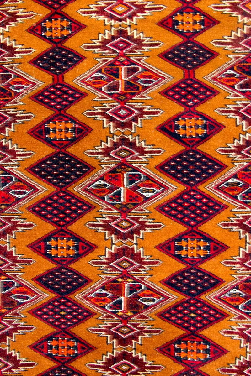 Balúčský koberec 100x174cm - Orientální koberec - hořčicově žlutá