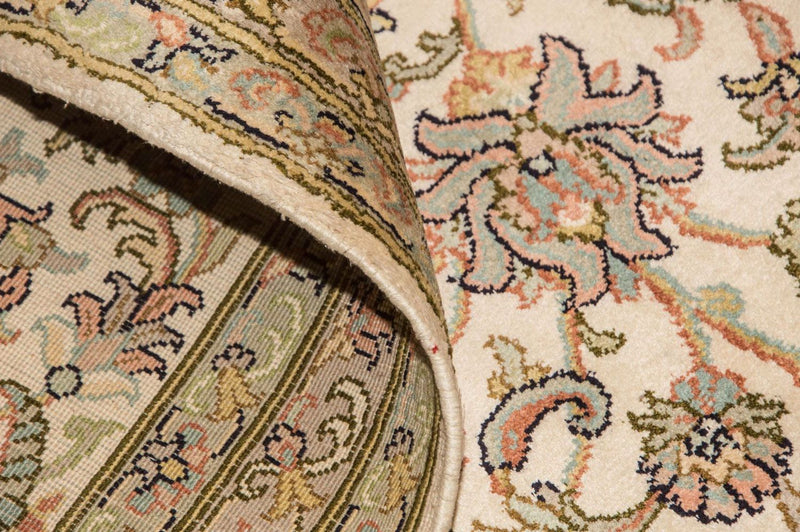 Hedvábný koberec - Kašmírské hedvábí - 335 x 243 cm - béžová