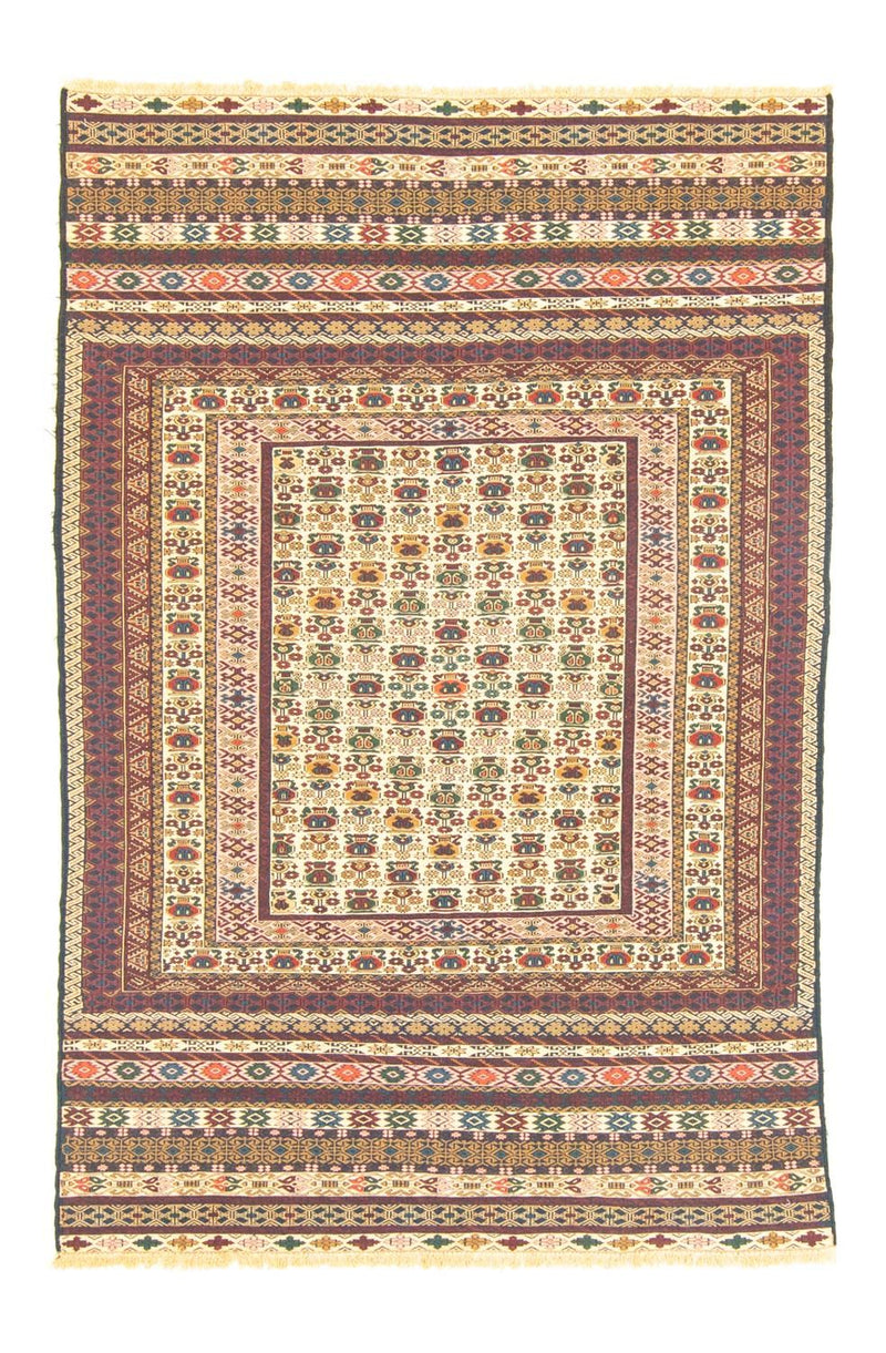 Afghánský kilim Koberec 127x183cm - béžová