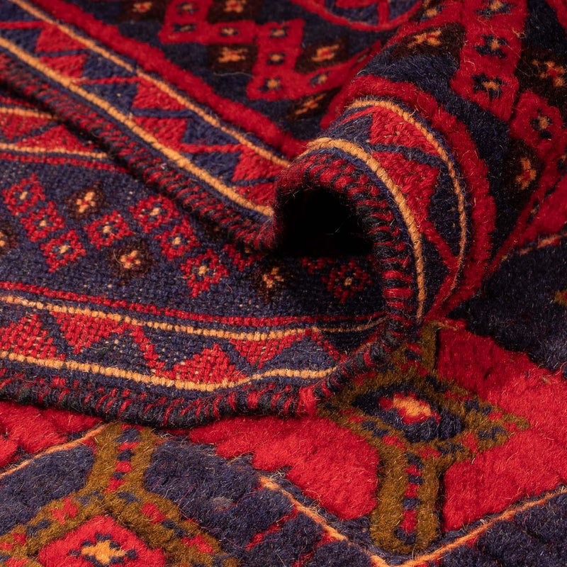 Afghánský kilim Koberec 151x198cm - tmavě červená