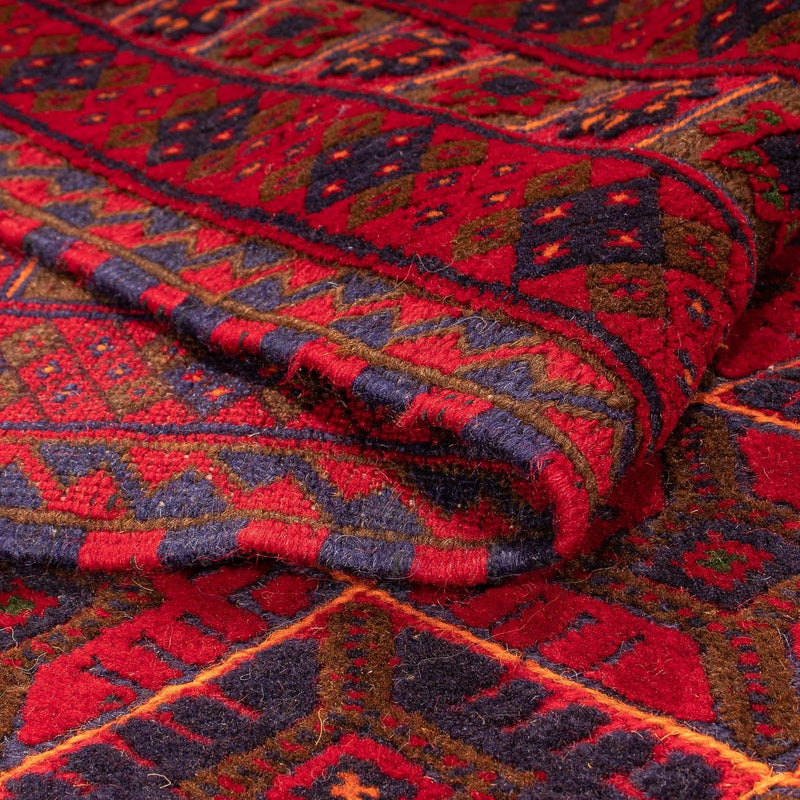 Afghánský kilim Koberec 205x289cm - tmavě červená