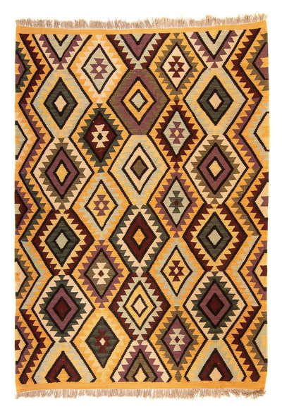 Kilim Maimana Koberec 154x193cm - Vlněný koberec
