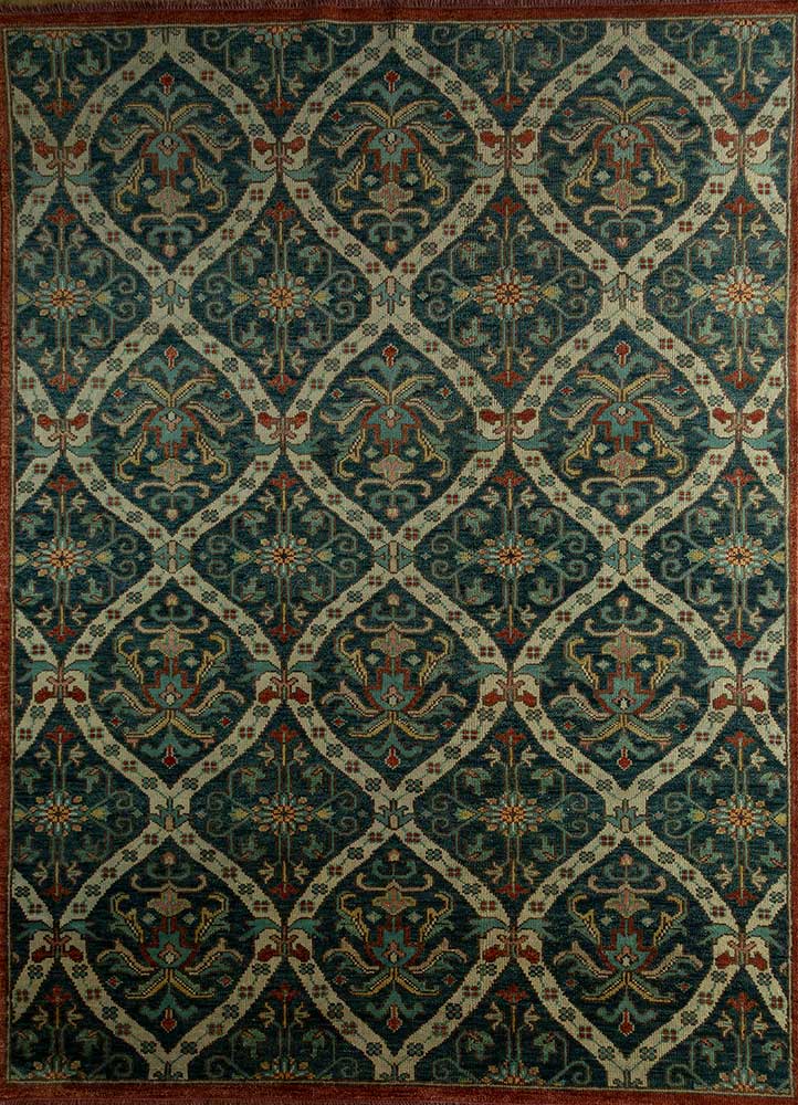 Vlněný koberec - 300 x 200 cm - tmavě zelená