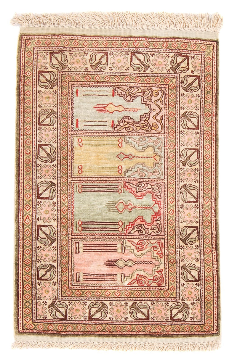Orientální koberec - Hereke - 61 x 41 cm - vícebarevné