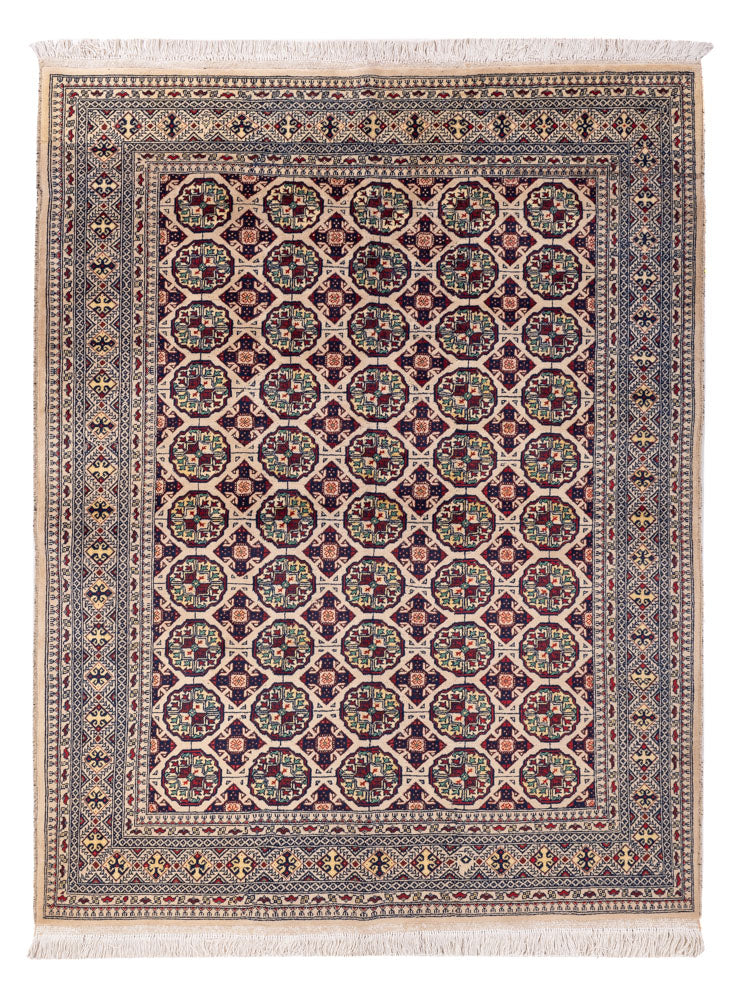 Afghánský koberec - 194 x 151 cm - světle šedá