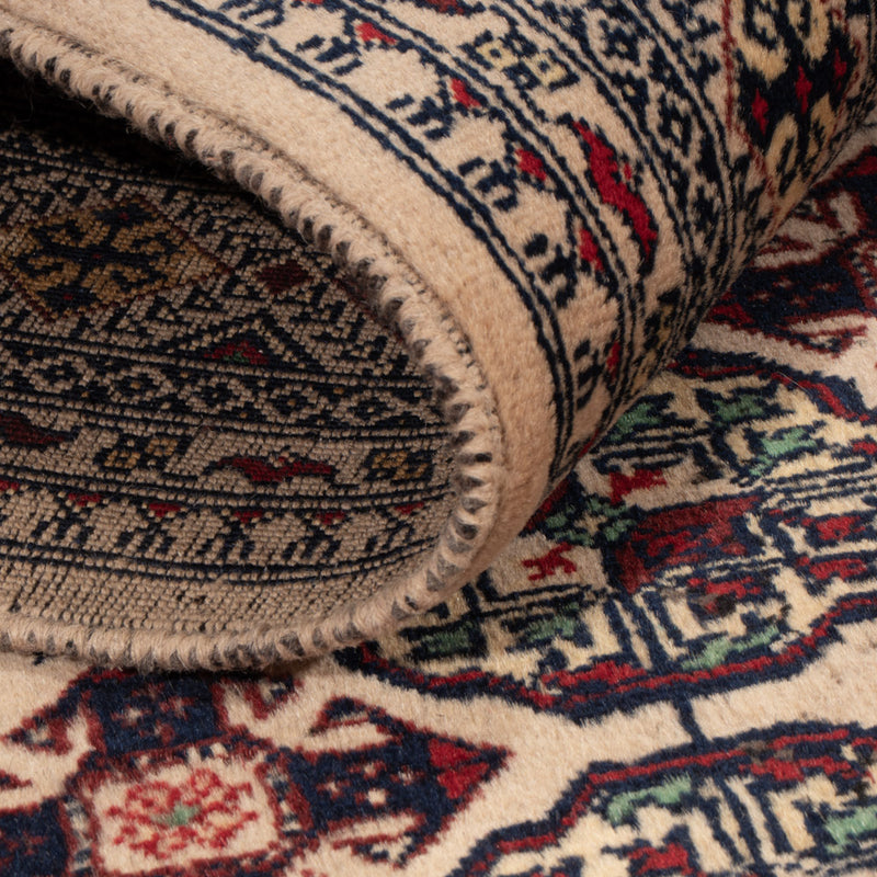 Afghánský koberec - 194 x 151 cm - světle šedá