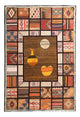 Patchworkový koberec 200x135cm - Perserteppich Wollteppich