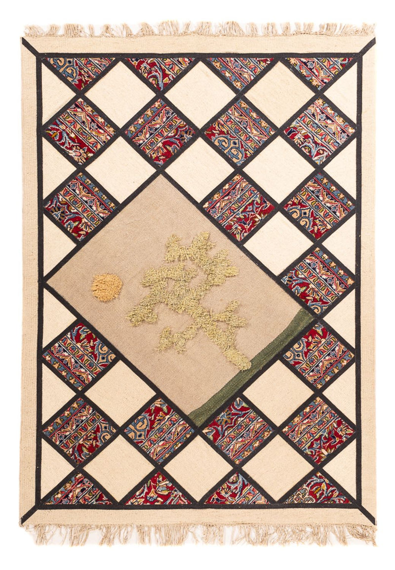 Patchworkový koberec 200x135cm - Perserteppich Wollteppich