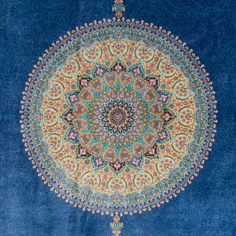 Perský koberec - Ghom - 300 x 200 cm - modrá