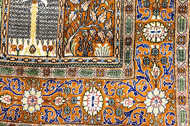 Qom hedvábí Koberec 101x152cm - Perský koberec