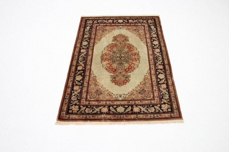 Hedvábný koberec - Ghom Silk - Premium - 120 x 70 cm - béžová