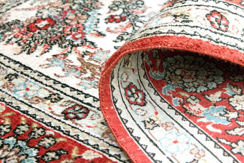 Hedvábný koberec - Čínské hedvábí - 149 x 96 cm - béžová