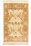 Hereke hedvábí Koberec 64x100cm - Orientální koberec - Obdélníkový / Béžová / 64 x 100 cm Obdélníkový