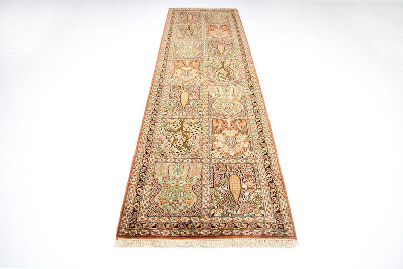Kašmírské hedvábí Koberec 82x313cm - Orientální koberec