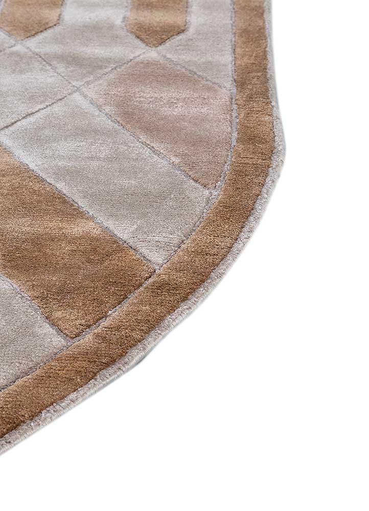 Designový koberec oválný  - 270 x 180 cm - hnědá