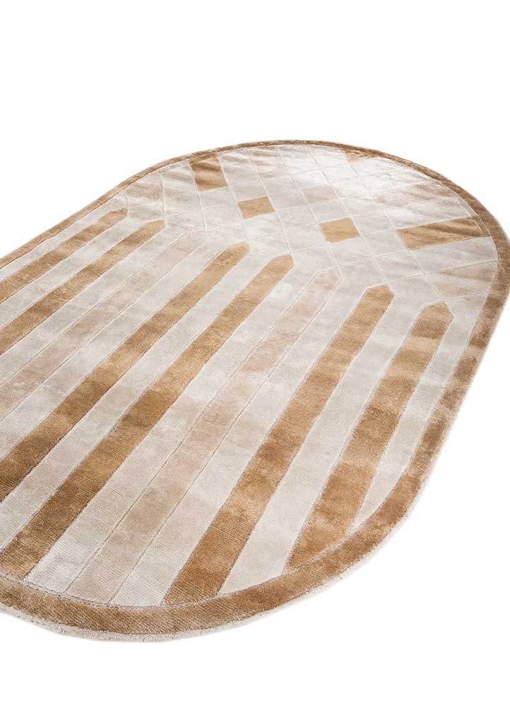 Designový koberec oválný  - 270 x 180 cm - hnědá
