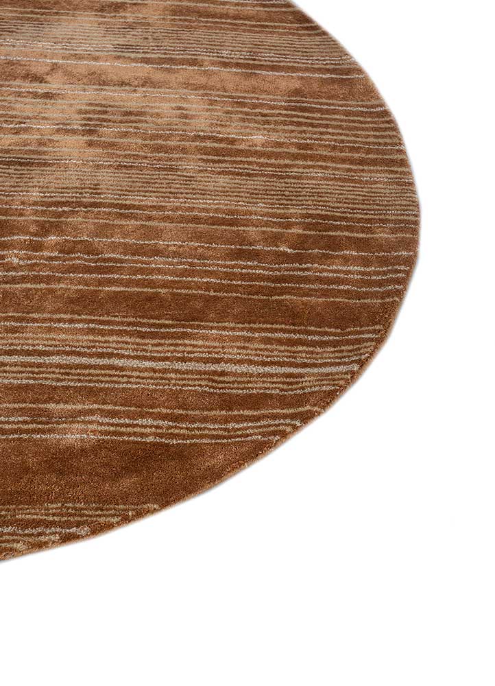 Vlněný koberec kulatý  - 120 x 120 cm - oranžová