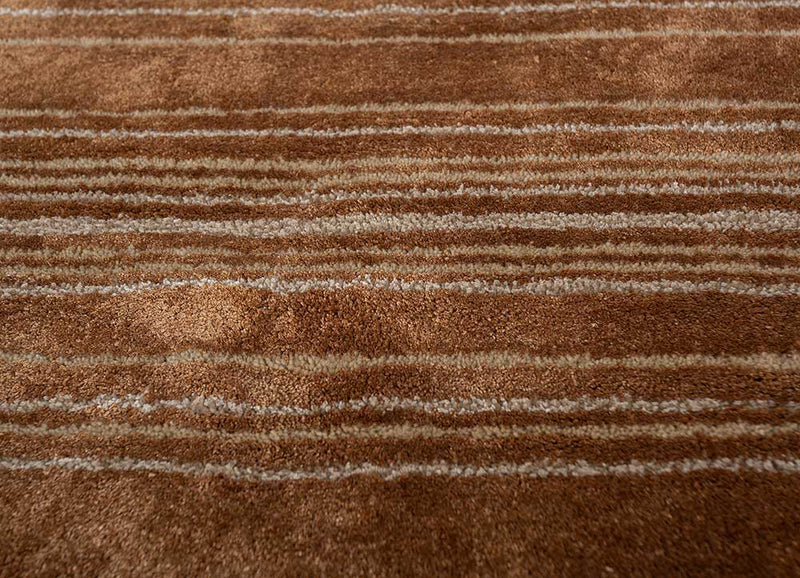 Vlněný koberec kulatý  - 120 x 120 cm - oranžová