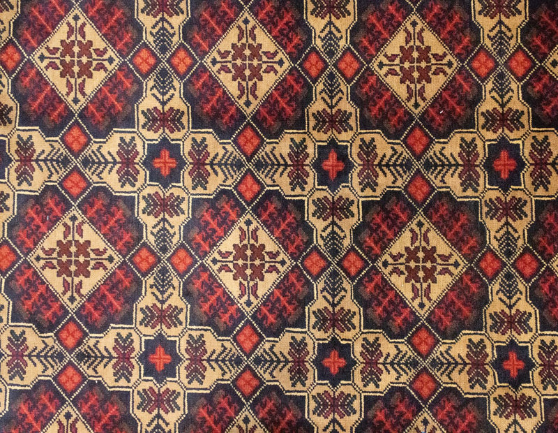 Afghánský koberec - 283 x 199 cm - hnědá