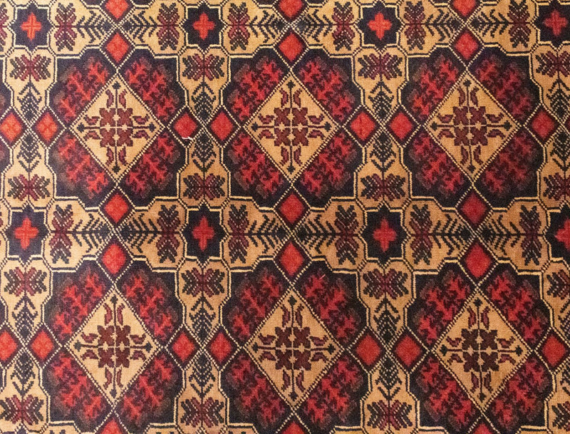 Afghánský koberec - 283 x 201 cm - hnědá