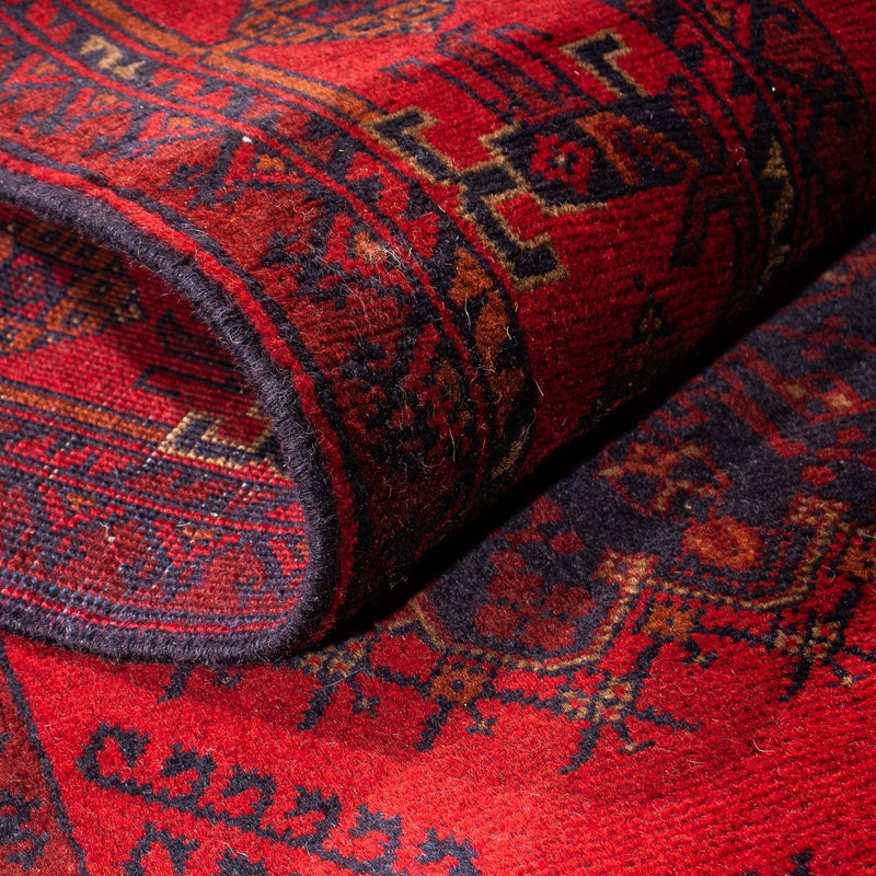 Runner Afghánský koberec - Kunduz - 295 x 82 cm - tmavě červená