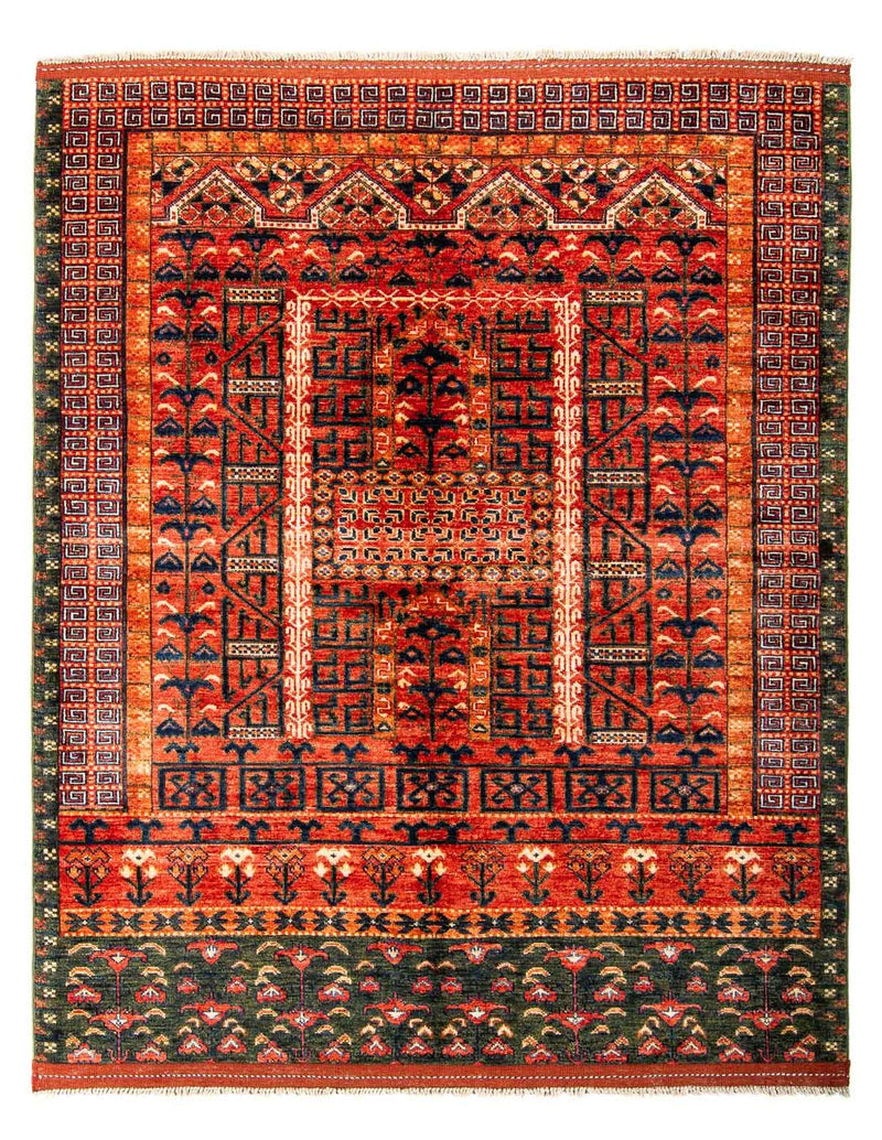 Afghánský koberec 158x196cm - Orientální koberec - červená
