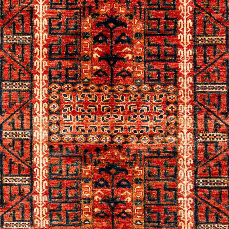 Afghánský koberec 158x196cm - Orientální koberec - červená