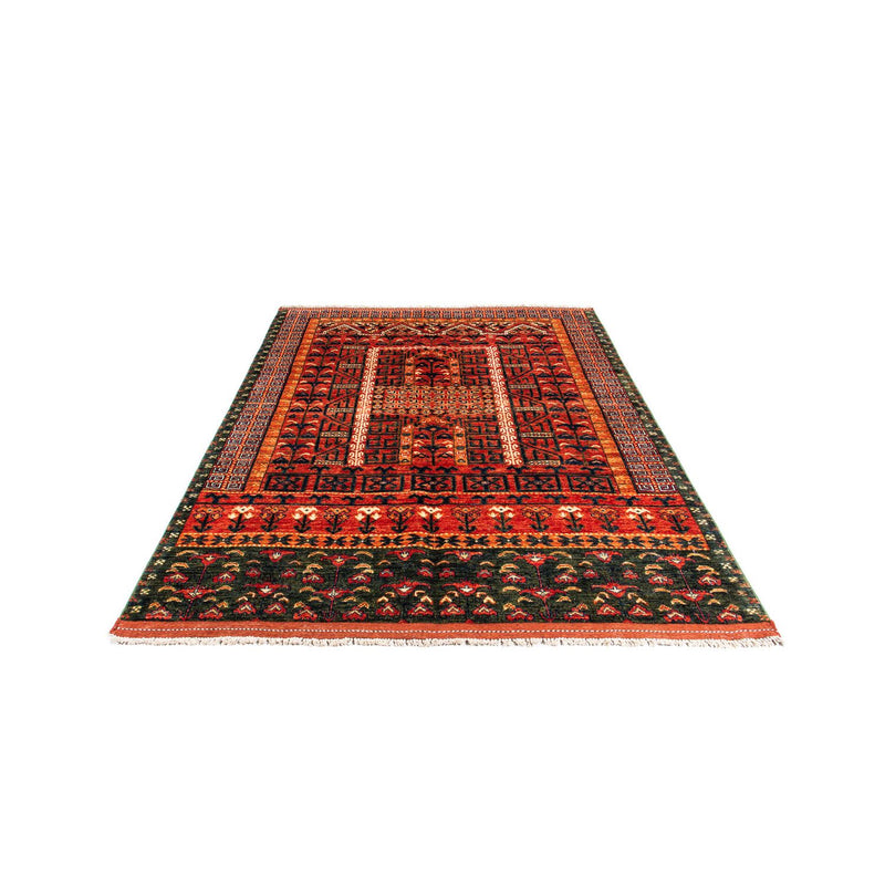 Afghánský koberec 158x196cm - Orientální koberec - červená