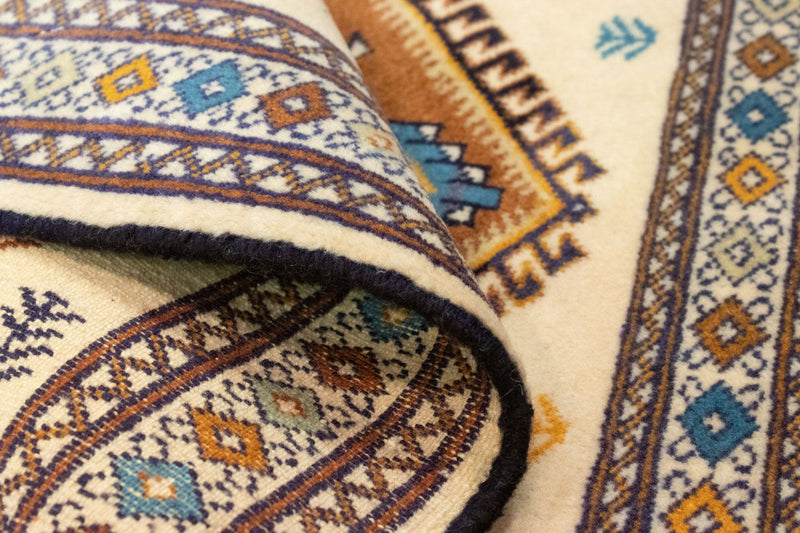 Turkamanský koberec - 88 x 63 cm - béžová