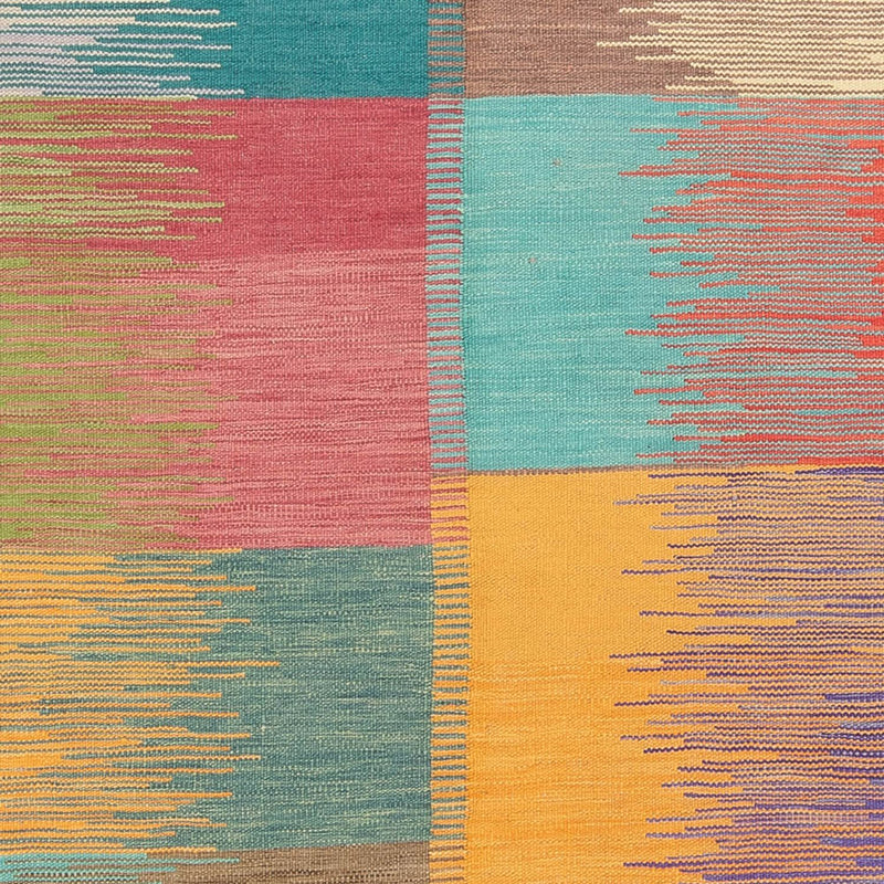 Moderní kilim Koberec 170x241cm - Vlněný koberec - vícebarevný
