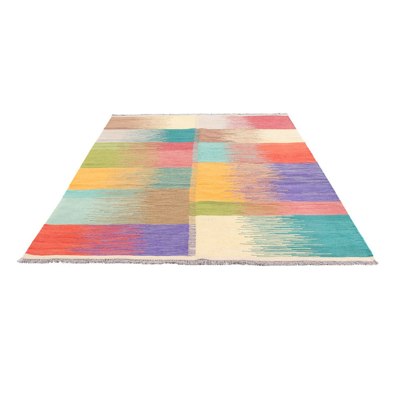 Moderní kilim Koberec 170x241cm - Vlněný koberec - vícebarevný