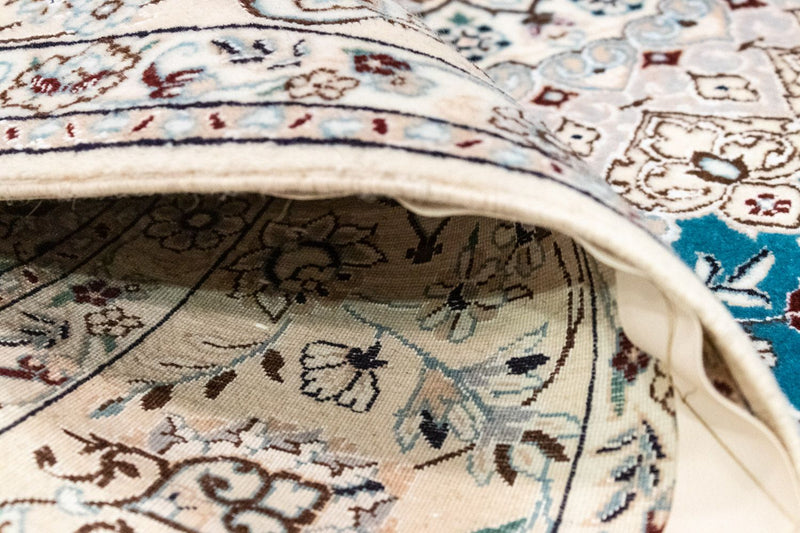 Perský koberec - Nain - Premium - 230 x 153 cm - tyrkysová