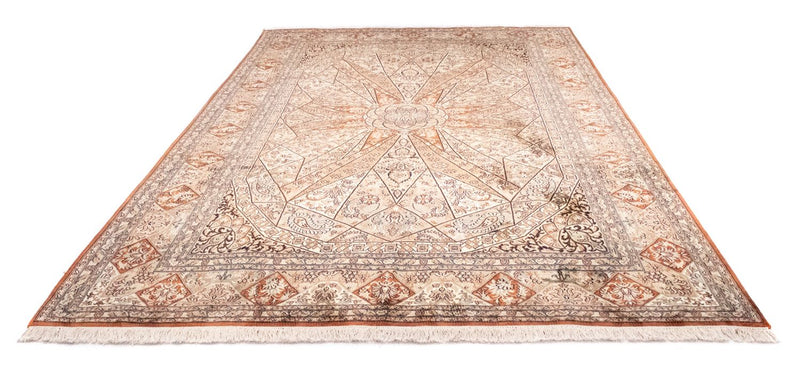 Koberec z kašmírského hedvábí 185x279cm - Orientální koberec - béžová