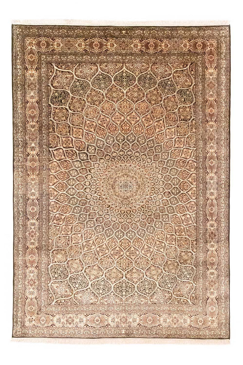 Hedvábný koberec - Kašmírské hedvábí - 280 x 185 cm - hnědá