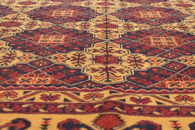 Afghánský koberec - 190 x 152 cm - červená