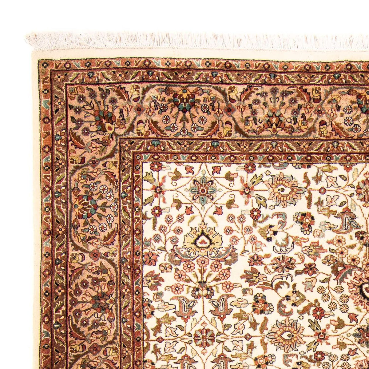 Indo Kashan Koberec 175x235cm - Orientální koberec - béžová