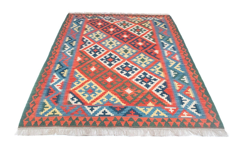 Kelimský koberec - Orientální - 205 x 152 cm - oranžová